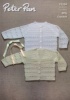 Knitting Pattern - Peter Pan 1254 - 4Ply - Crochet Round & V-Neck Cardigans